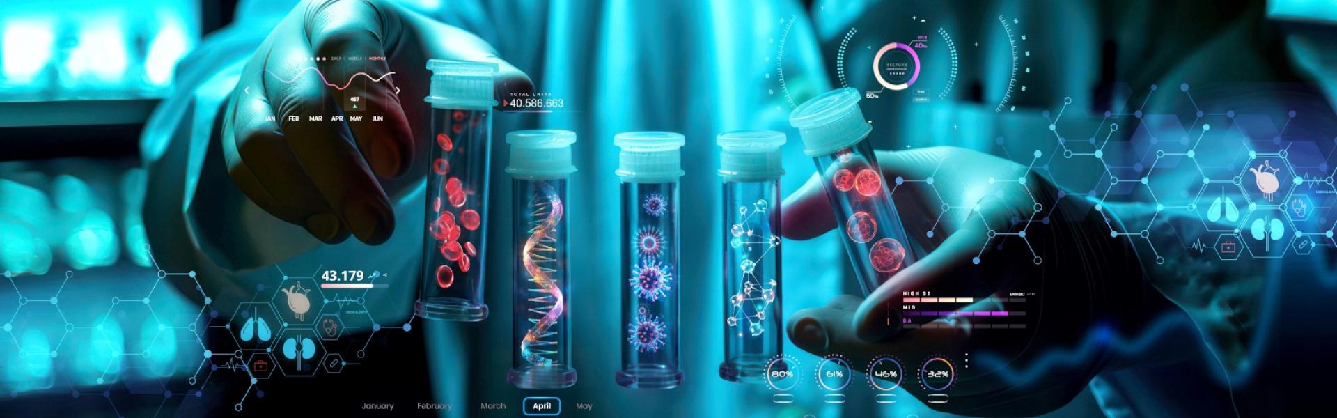 Una persona manovra delle provette